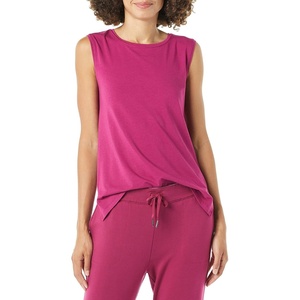 Amazon Essentials Women’s Soft Breathable Cotton Relaxed-Fit Yoga Tank Top for Sports Wear (Available in Plus Size)(Plum)