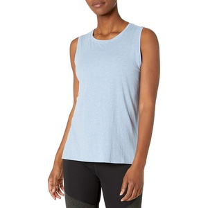 Amazon Essentials Women’s Soft Breathable Cotton Relaxed-Fit Yoga Tank Top for Sports Wear (Available in Plus Size)(Sky Blue Heather)