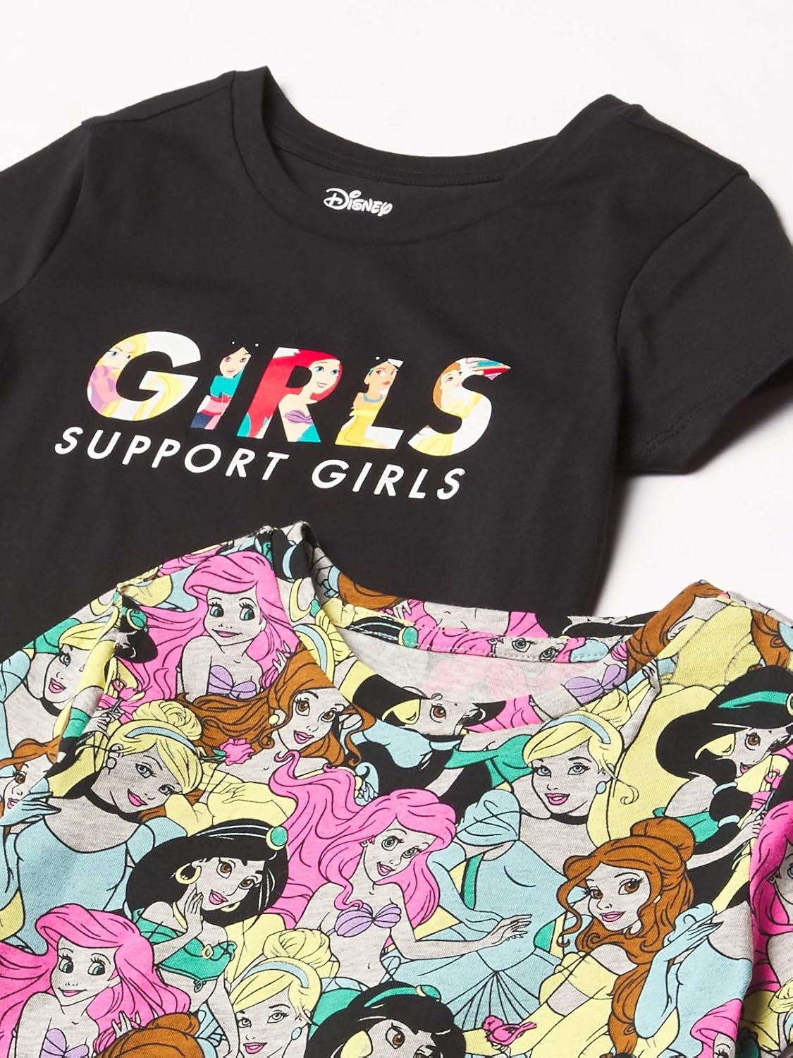 image:imageAmazon Essentials Disney Marvel Star Wars Frozen Princess Girls and Toddlers ShortSleeve TShirts ClothingBlackGreenPinkPrincess Power