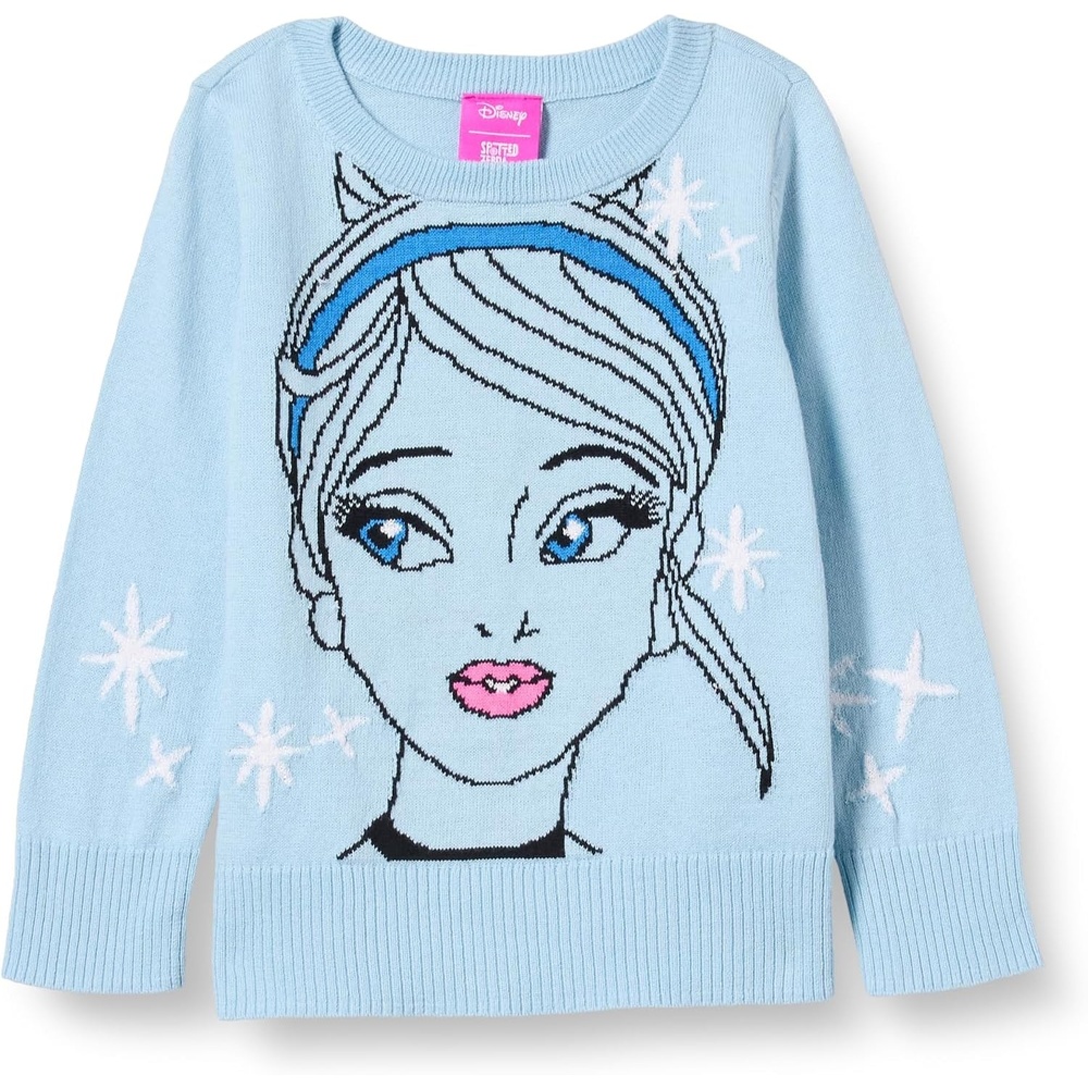 image:imageAmazon Essentials Disney Marvel Star Wars Frozen Princess Girls and Toddlers Pullover Knit SweaterPrincess Cinderella