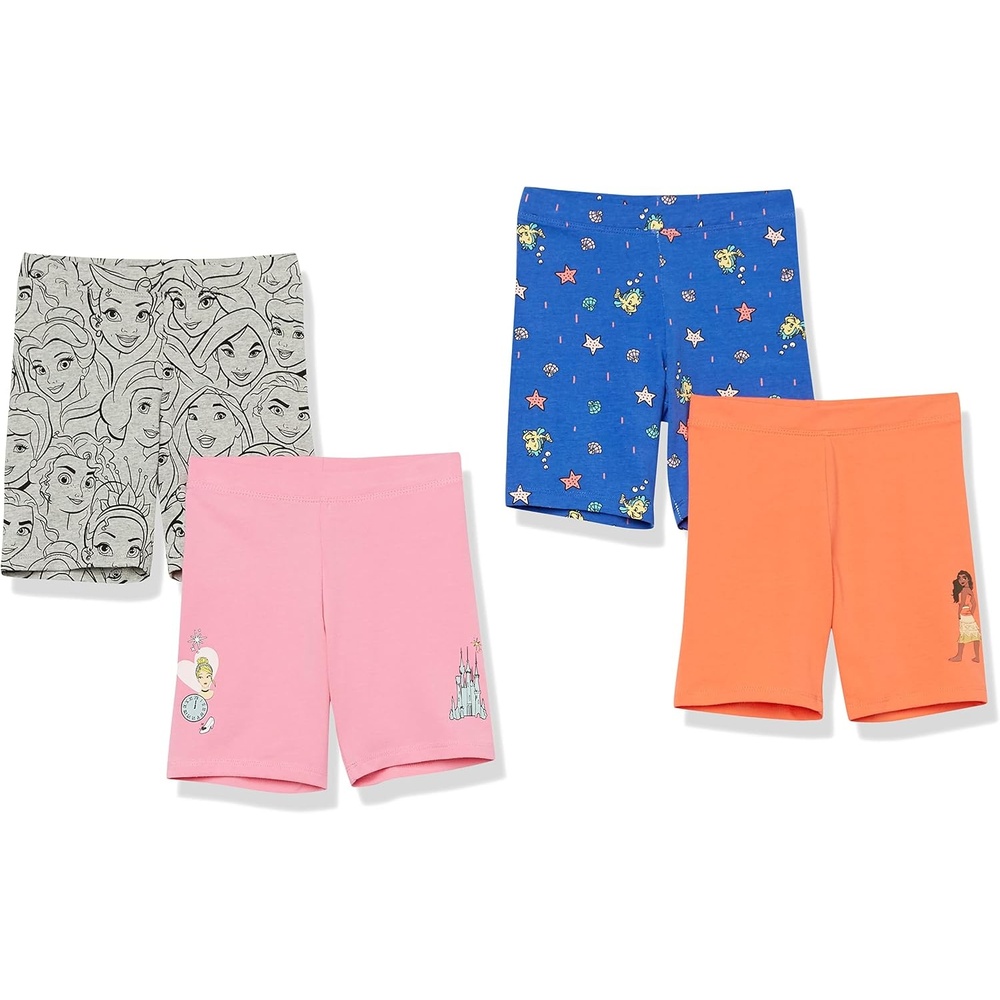 image:imageAmazon Essentials Disney Marvel Star Wars Girls and Toddlers Bike Shorts Discontinued Colors Pack of 4Princess Vibes