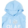 Amazon Essentials Disney | Marvel | Star Wars | Frozen | Princess Girls and Toddlers’ Fleece Long-Sleeve Hooded Dresses(Frozen 2 Olaf)
