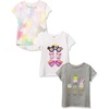 Amazon Essentials Disney | Marvel | Star Wars | Frozen | Princess Girls and Toddlers’ Short-Sleeve T-Shirts Clothing(3-pack Minnie Summer)