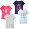 Amazon Essentials Disney | Marvel | Star Wars | Frozen | Princess Girls and Toddlers’ Short-Sleeve T-Shirts Clothing(4-pack Minnie Love)