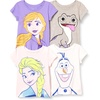 Amazon Essentials Disney | Marvel | Star Wars | Frozen | Princess Girls and Toddlers’ Short-Sleeve T-Shirts Clothing(Frozen 2 Elsa)