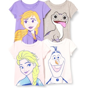 Amazon Essentials Disney | Marvel | Star Wars | Frozen | Princess Girls and Toddlers’ Short-Sleeve T-Shirts Clothing(Frozen 2 Elsa)