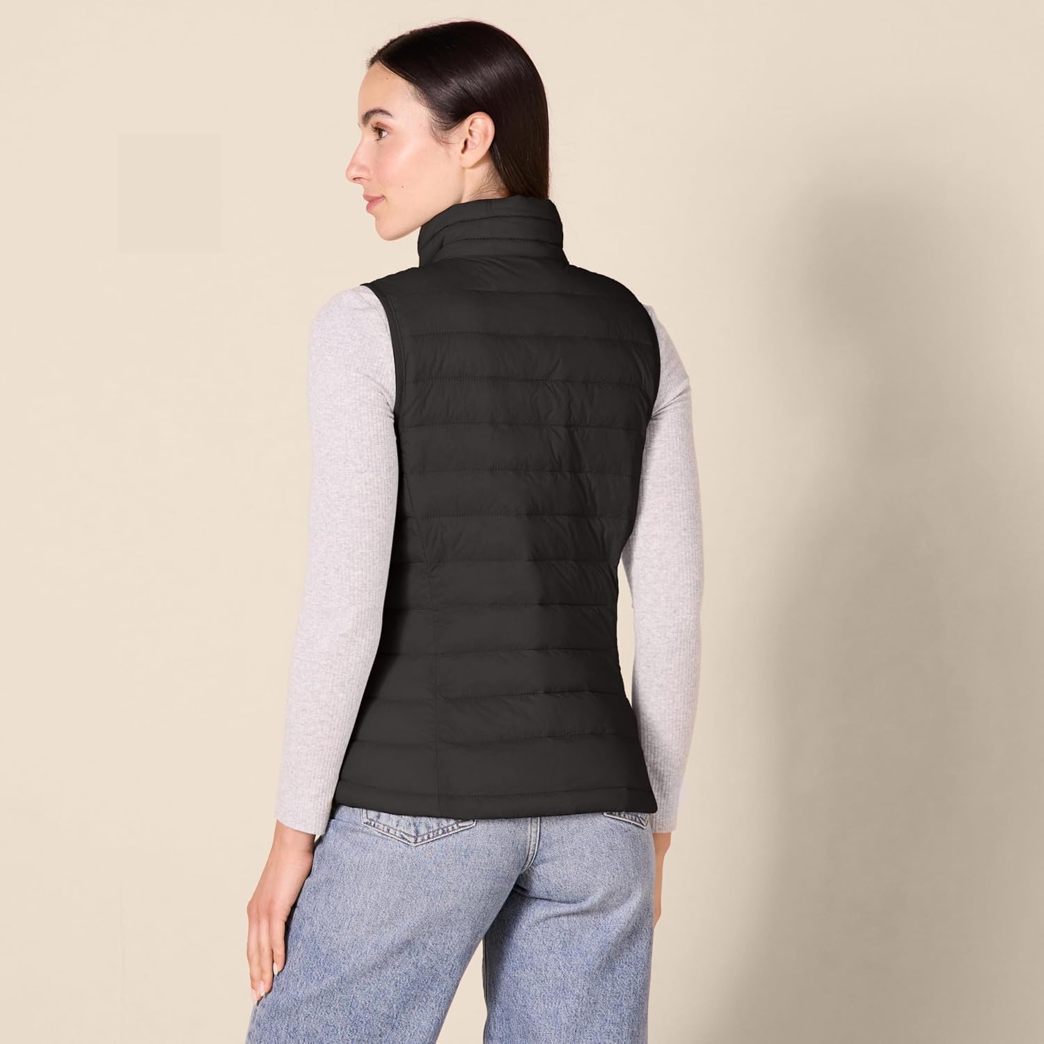 image:imageAmazon Essentials Womens Lightweight WaterResistant Packable Puffer VestBlack
