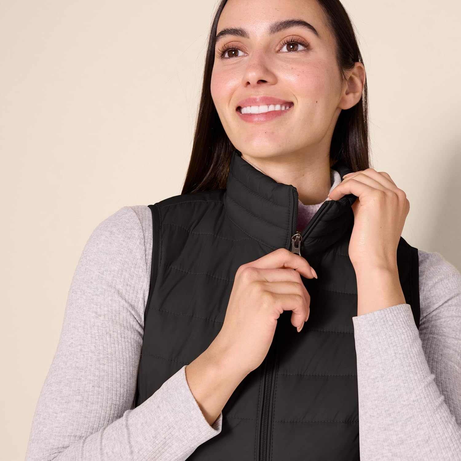 image:imageAmazon Essentials Womens Lightweight WaterResistant Packable Puffer VestBlack