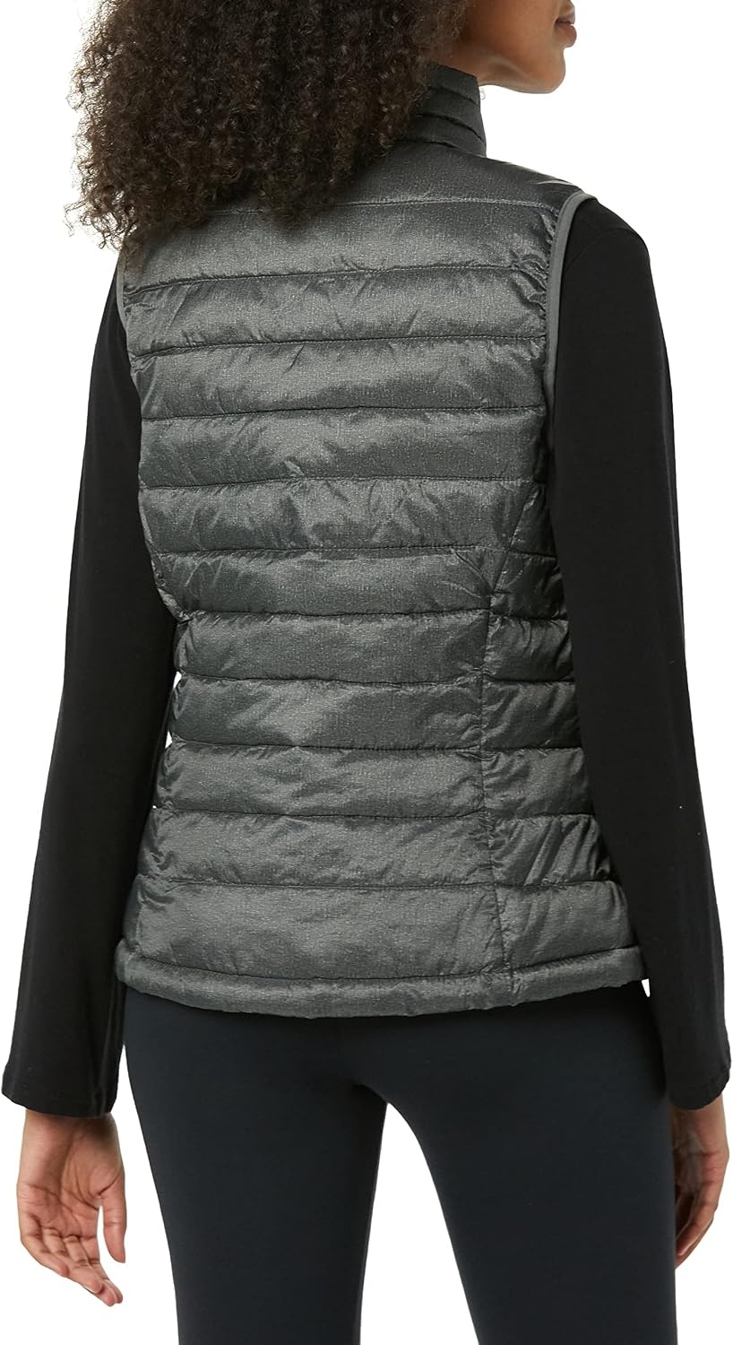 image:imageAmazon Essentials Womens Lightweight WaterResistant Packable Puffer VestCharcoal Heather
