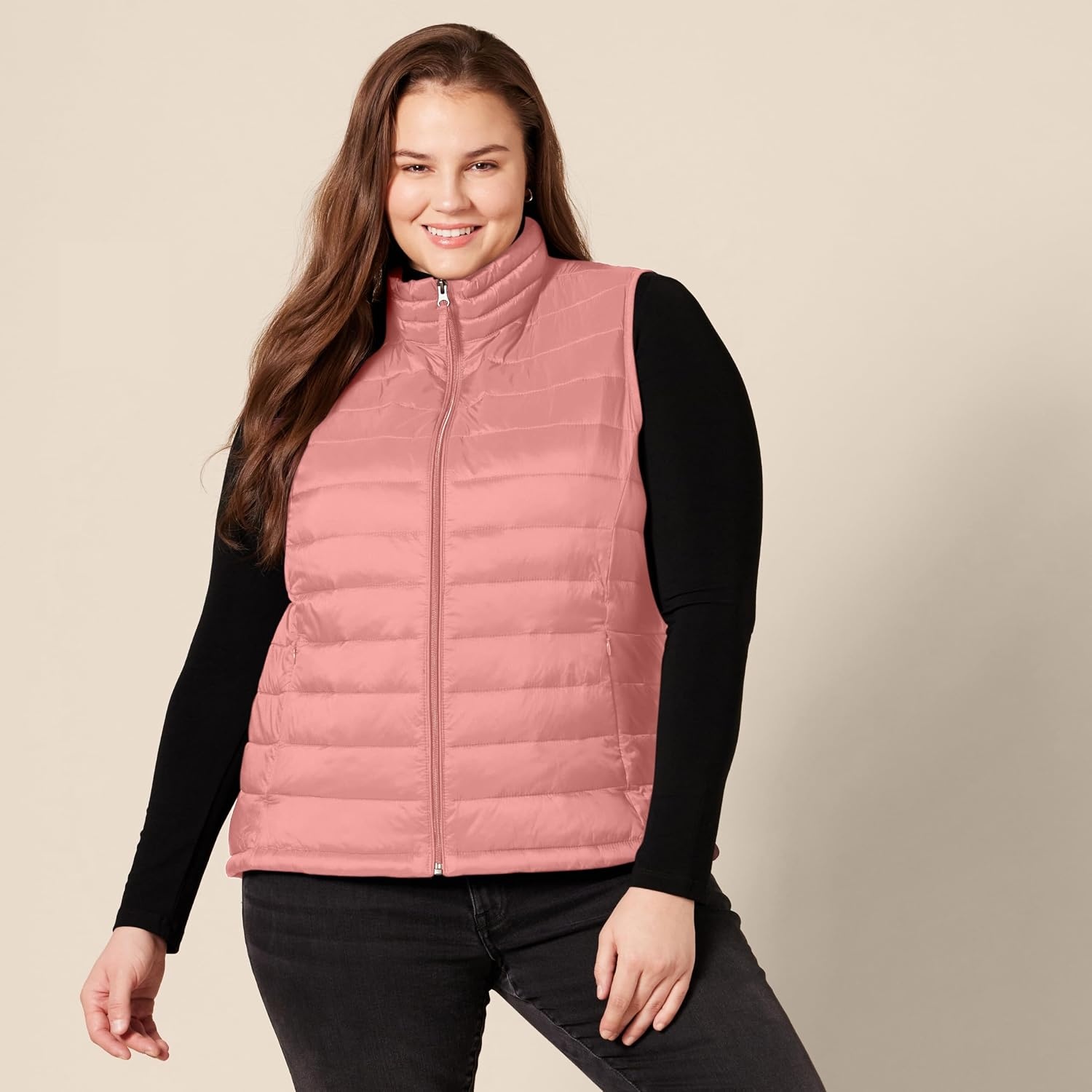 image:imageAmazon Essentials Womens Lightweight WaterResistant Packable Puffer VestPink