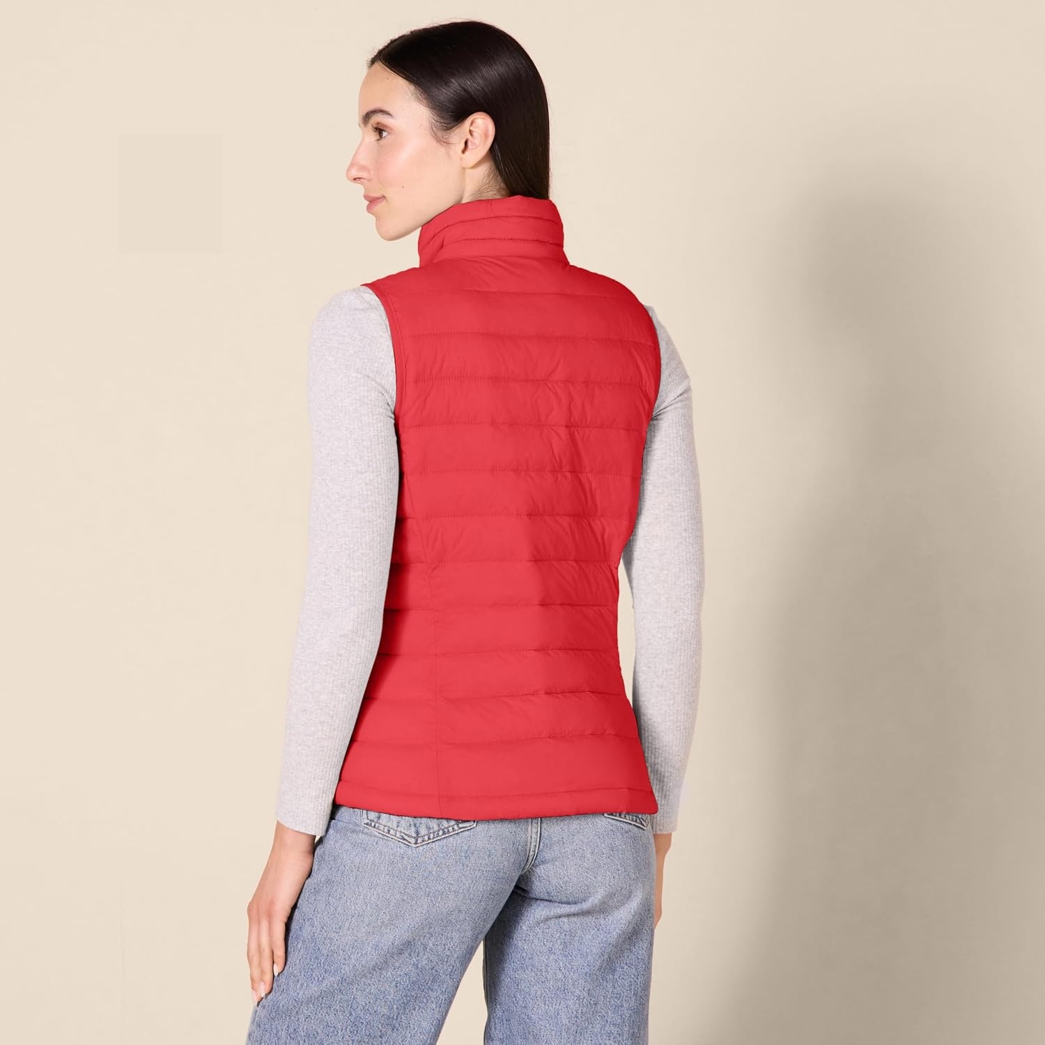 image:imageAmazon Essentials Womens Lightweight WaterResistant Packable Puffer VestRed