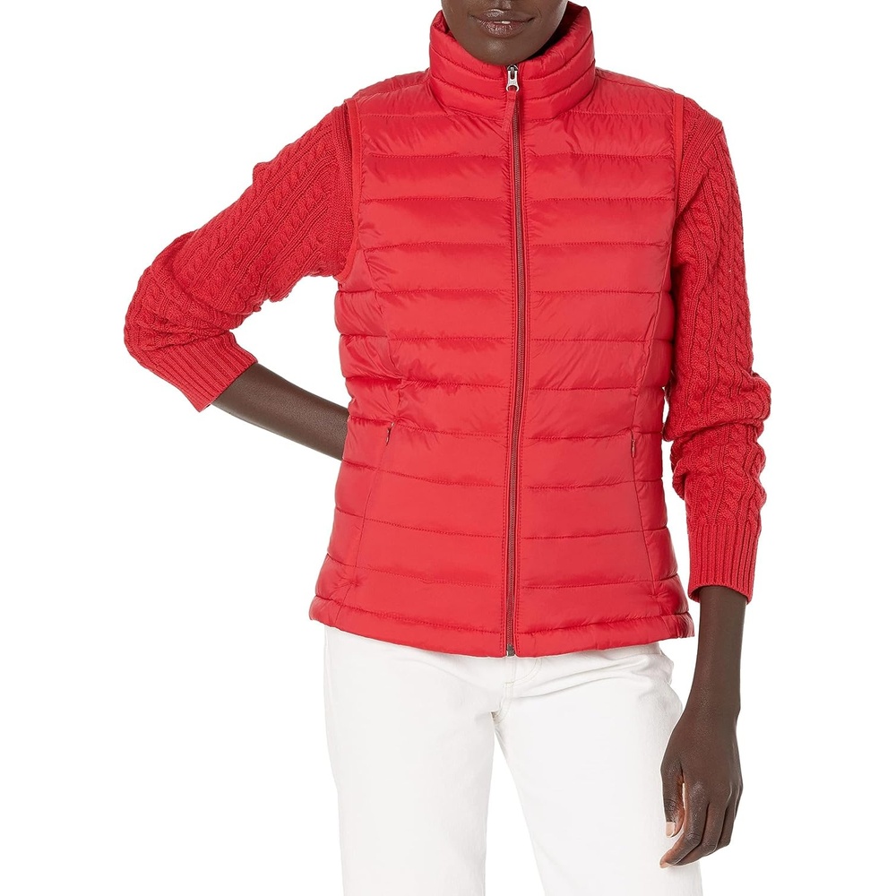 image:imageAmazon Essentials Womens Lightweight WaterResistant Packable Puffer VestRed