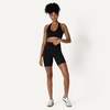 Amazon Essentials Women’s Active FormFlex Buttery Soft Light Support Halter V-Neck Sports Bra(Black)