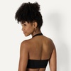 Amazon Essentials Women’s Active FormFlex Buttery Soft Light Support Halter V-Neck Sports Bra(Black)