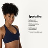 Amazon Essentials Women’s Active FormFlex Buttery Soft Light Support Halter V-Neck Sports Bra(Navy)