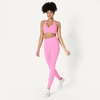 Amazon Essentials Women’s Active FormFlex Buttery Soft Light Support Halter V-Neck Sports Bra(Pink)