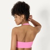 Amazon Essentials Women’s Active FormFlex Buttery Soft Light Support Halter V-Neck Sports Bra(Pink)