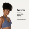 Amazon Essentials Women’s Active FormFlex Buttery Soft Light Support Halter V-Neck Sports Bra(Slate Grey)