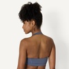 Amazon Essentials Women’s Active FormFlex Buttery Soft Light Support Halter V-Neck Sports Bra(Slate Grey)