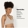 Amazon Essentials Women’s Active FormFlex Buttery Soft Light Support Halter V-Neck Sports Bra(Taupe)