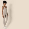 Amazon Essentials Women’s Active Formflex Buttery Soft One Piece Full Length Workout Jumpsuit with Built-In Bra(Taupe)