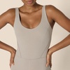Amazon Essentials Women’s Active Formflex Buttery Soft One Piece Full Length Workout Jumpsuit with Built-In Bra(Taupe)