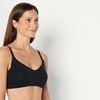 Amazon Essentials Women’s Cotton Blend Jersey Support Nursing Bra(Black / White)