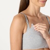 Amazon Essentials Women’s Cotton Blend Jersey Support Nursing Bra(Grey Heather / White)
