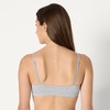 Amazon Essentials Women’s Cotton Jersey Scoop Bralette, Pack of 2(Black / Grey Heather)