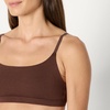 Amazon Essentials Women’s Cotton Jersey Scoop Bralette, Pack of 2(Black / Rich Hazel)
