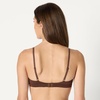 Amazon Essentials Women’s Cotton Jersey Scoop Bralette, Pack of 2(Black / Rich Hazel)