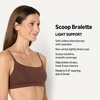 Amazon Essentials Women’s Cotton Jersey Scoop Bralette, Pack of 2(Black / Rich Hazel)
