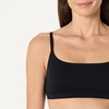 Amazon Essentials Women’s Cotton Jersey Scoop Bralette, Pack of 2(Black / Washed Bronze)