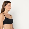 Amazon Essentials Women’s Cotton Jersey Scoop Bralette, Pack of 2(Black / White)