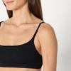 Amazon Essentials Women’s Cotton Jersey Scoop Bralette, Pack of 2(Black / White)