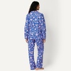 Amazon Essentials Women’s Cotton Stretch Poplin Pajama Set, Short Sleeve Button-Down with Shorts(Blue Paisley Floral)