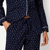 Amazon Essentials Women’s Cotton Stretch Poplin Pajama Set, Short Sleeve Button-Down with Shorts(Navy Ivory Dot)