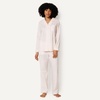 Amazon Essentials Women’s Cotton Stretch Poplin Pajama Set, Short Sleeve Button-Down with Shorts(Pale Pink)