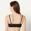 Amazon Essentials Women’s Stretch Galloon Lace Unlined Triangle Bra, Wireless, Pack of 2(Black)