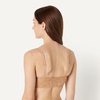 Amazon Essentials Women’s Stretch Galloon Lace Unlined Triangle Bra, Wireless, Pack of 2(White / Washed Bronze)