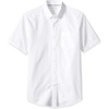 Amazon Essentials Men’s Short-Sleeve Oxford Shirt with Pocket, White, Large