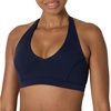 Amazon Essentials Women’s Active FormFlex Buttery Soft Light Support Halter V-Neck Sports Bra(Navy)
