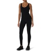 Amazon Essentials Women’s Active Formflex Buttery Soft One Piece Full Length Workout Jumpsuit with Built-In Bra(Black)