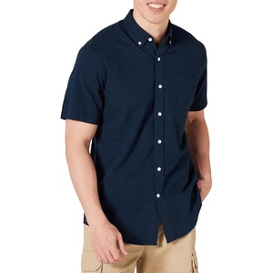 Amazon Essentials Men’s Short-Sleeve Oxford Shirt with Pocket, Navy, X-Large