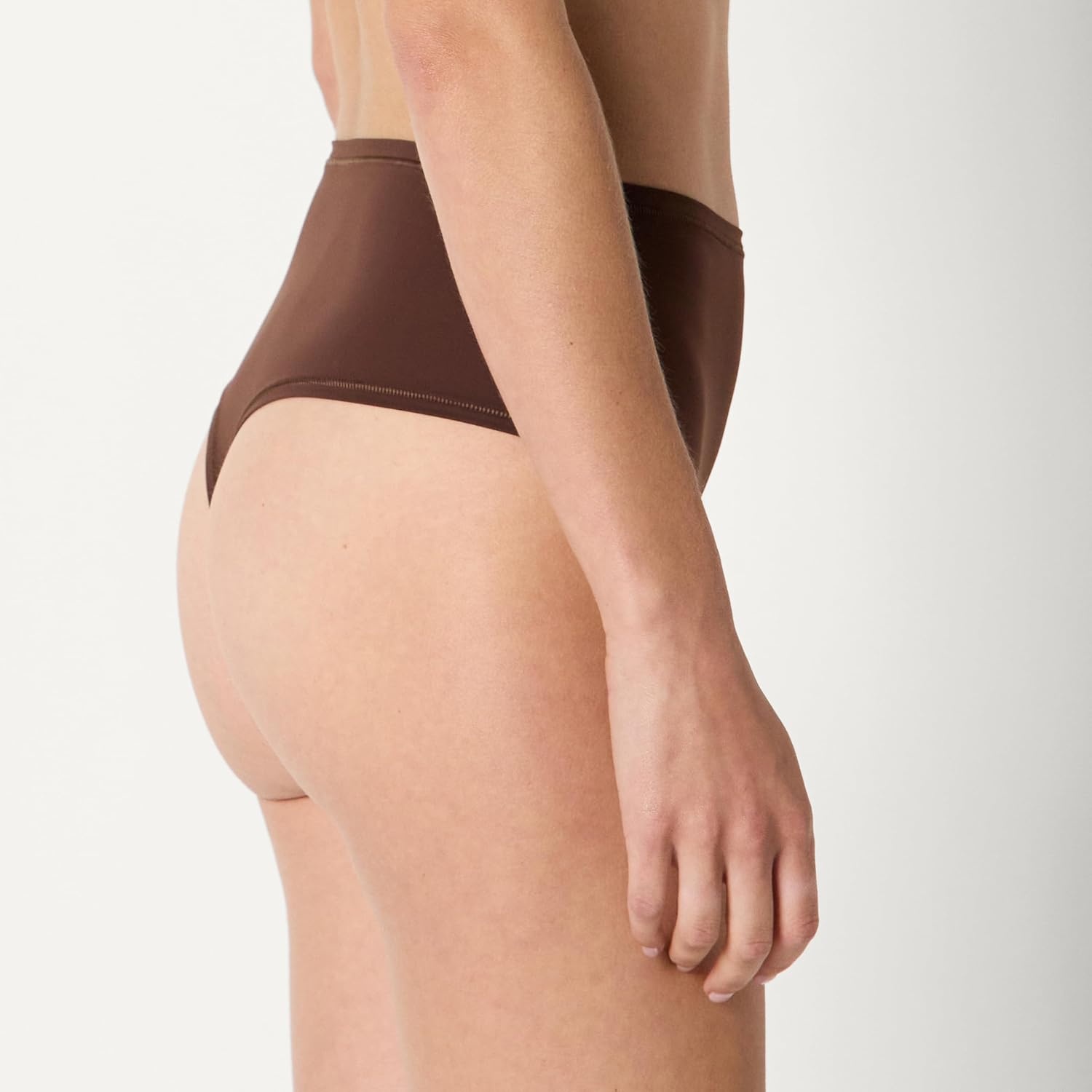 image:imageAmazon Essentials Womens Microfiber High Waisted Thongs Pack of 6Black Rich Hazel Washed Bronze