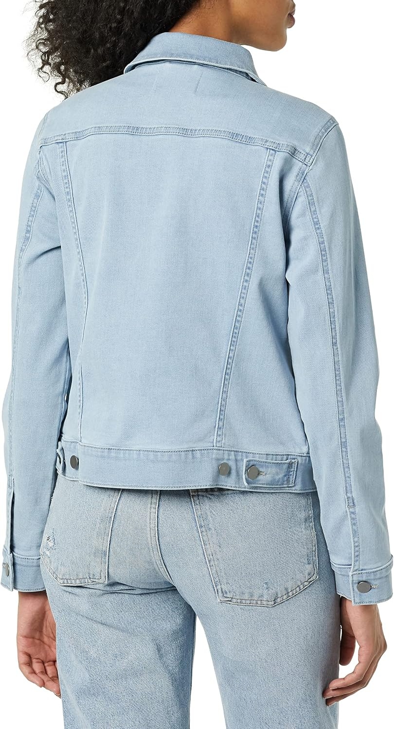 image:imageAmazon Essentials Womens RegularFit Denim Jean Jacket Available in Plus SizeLight Wash