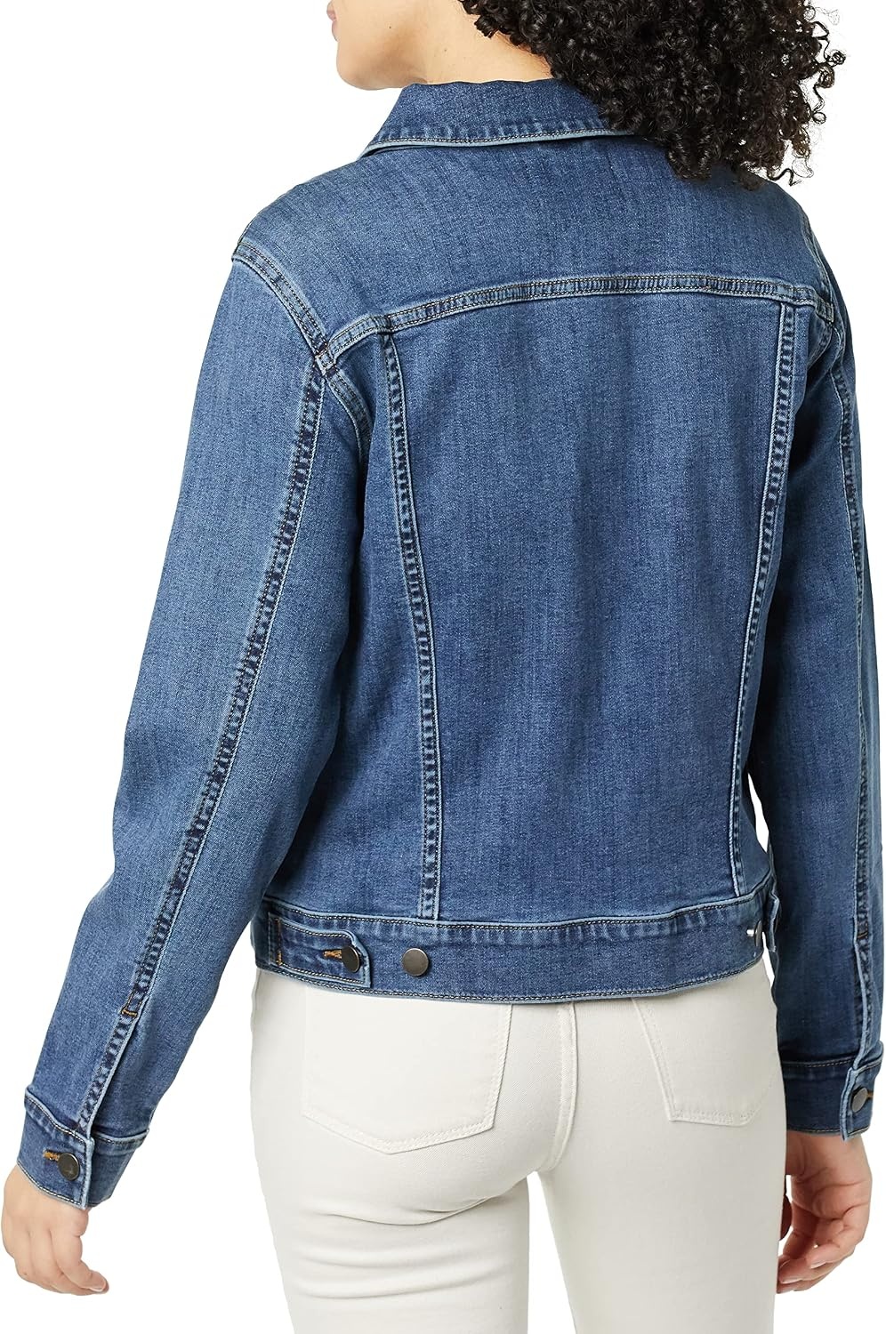 image:imageAmazon Essentials Womens RegularFit Denim Jean Jacket Available in Plus SizeMedium Wash