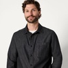 Amazon Essentials Men’s Regular-Fit Long-Sleeve Button-Down Denim Shirt(Black Wash)