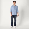 Amazon Essentials Men’s Regular-Fit Long-Sleeve Button-Down Denim Shirt(Light Indigo Wash)