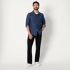 Amazon Essentials Men’s Regular-Fit Long-Sleeve Button-Down Denim Shirt(Stone Medium Wash)